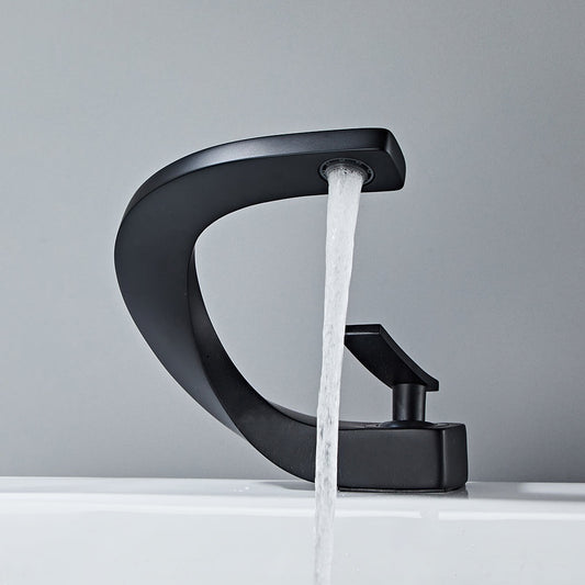 “Hook” Deck Mounted Single Hole Spiral Faucet w/ Mixer