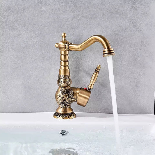 "Antique Elephant" Brass 360 Faucet W/ Mixer